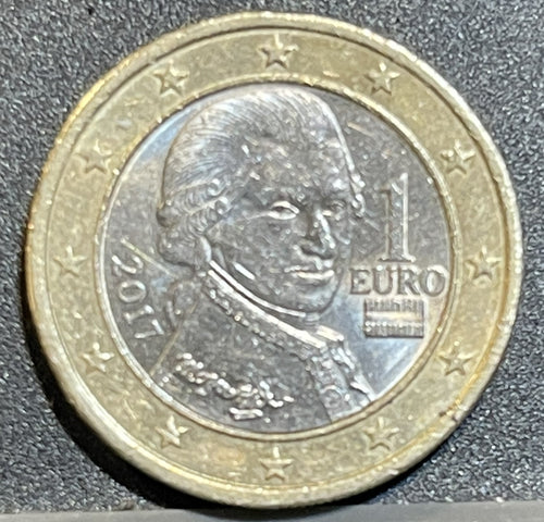 1 Euro Austria 2017 - Wolfgang Amadeus Mozart - Euro Rare