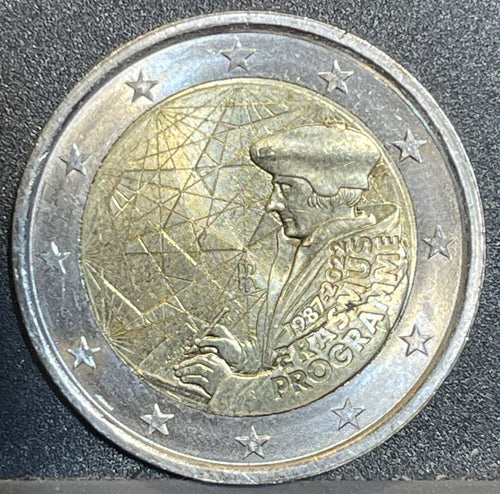 2 Euro Commemorativa 2022 - 35° Anniversario Programma Erasmus - Euro Rare