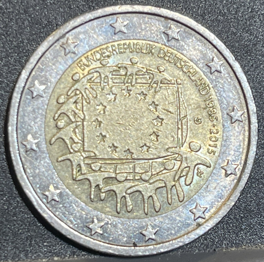 2 Euro Commemorativa Germania 2015 - 30° Anniversario Bandiera Unione Europea - Euro Rare