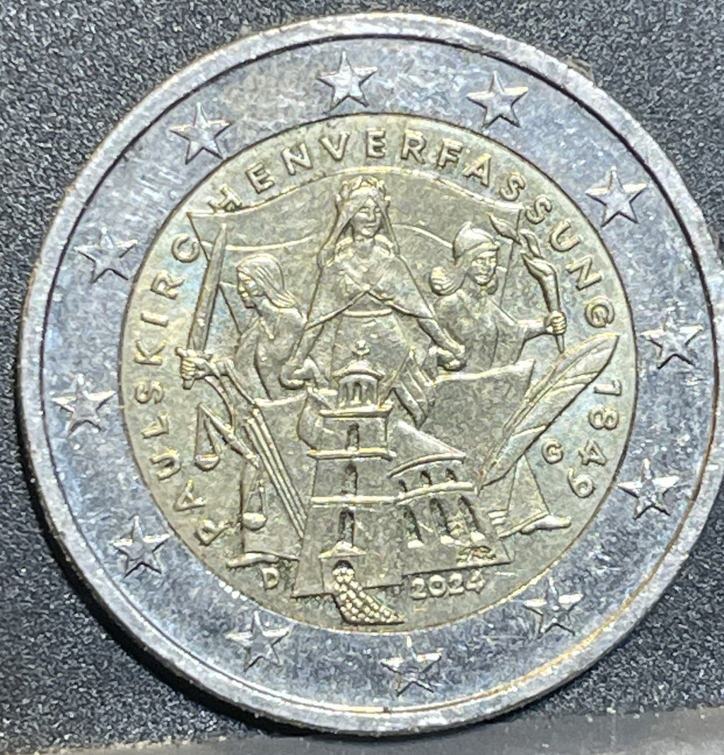 2 Euro Commemorativa Germania 2024 - 175° Anniversario Costituzione Chiesa San Paolo - Euro Rare