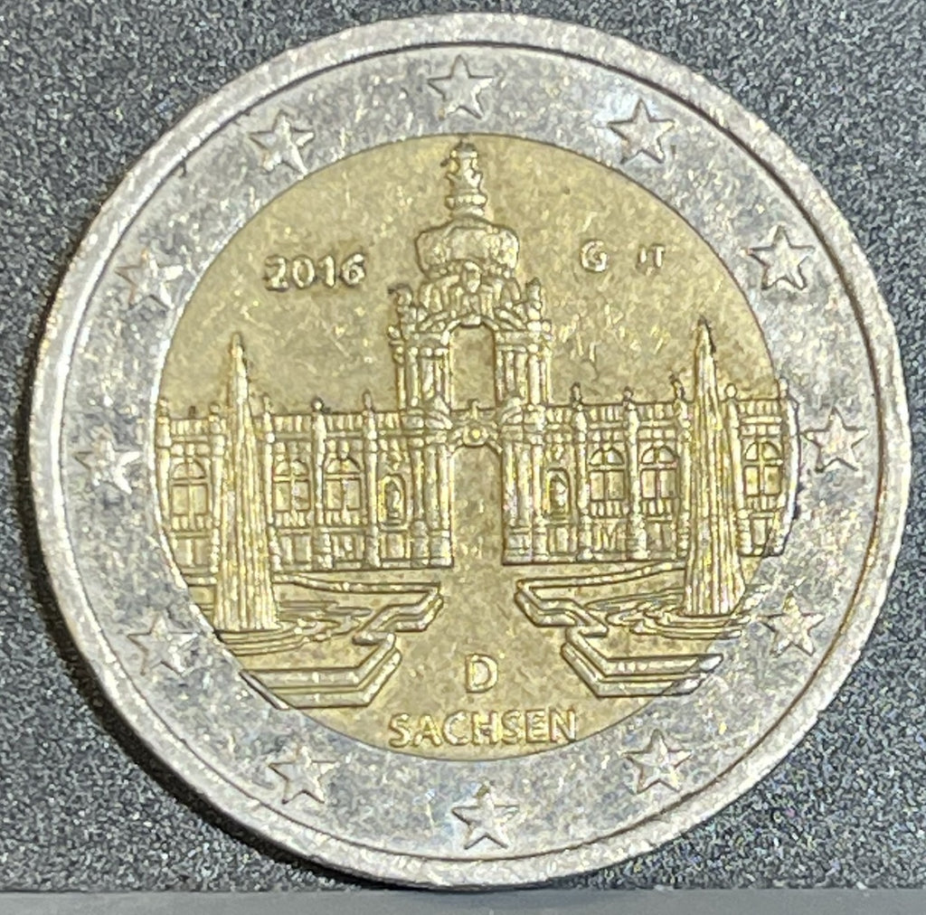 2 Euro Commemorativo Germania 2016 - Sassonia Zwinger Dresda (Zecca G) - Euro Rare